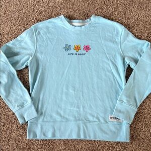 Life Is Good Blue Sweatshirt women’s size small